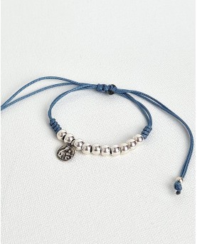 Pulsera rosario azul